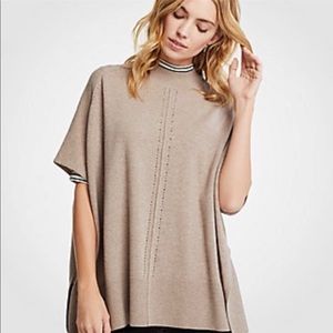 NWT ANN TAYLOR Poncho/Sweater - Tan